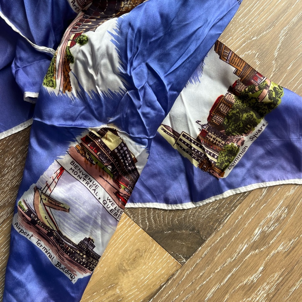 Vintage Canadian Silk Scarf